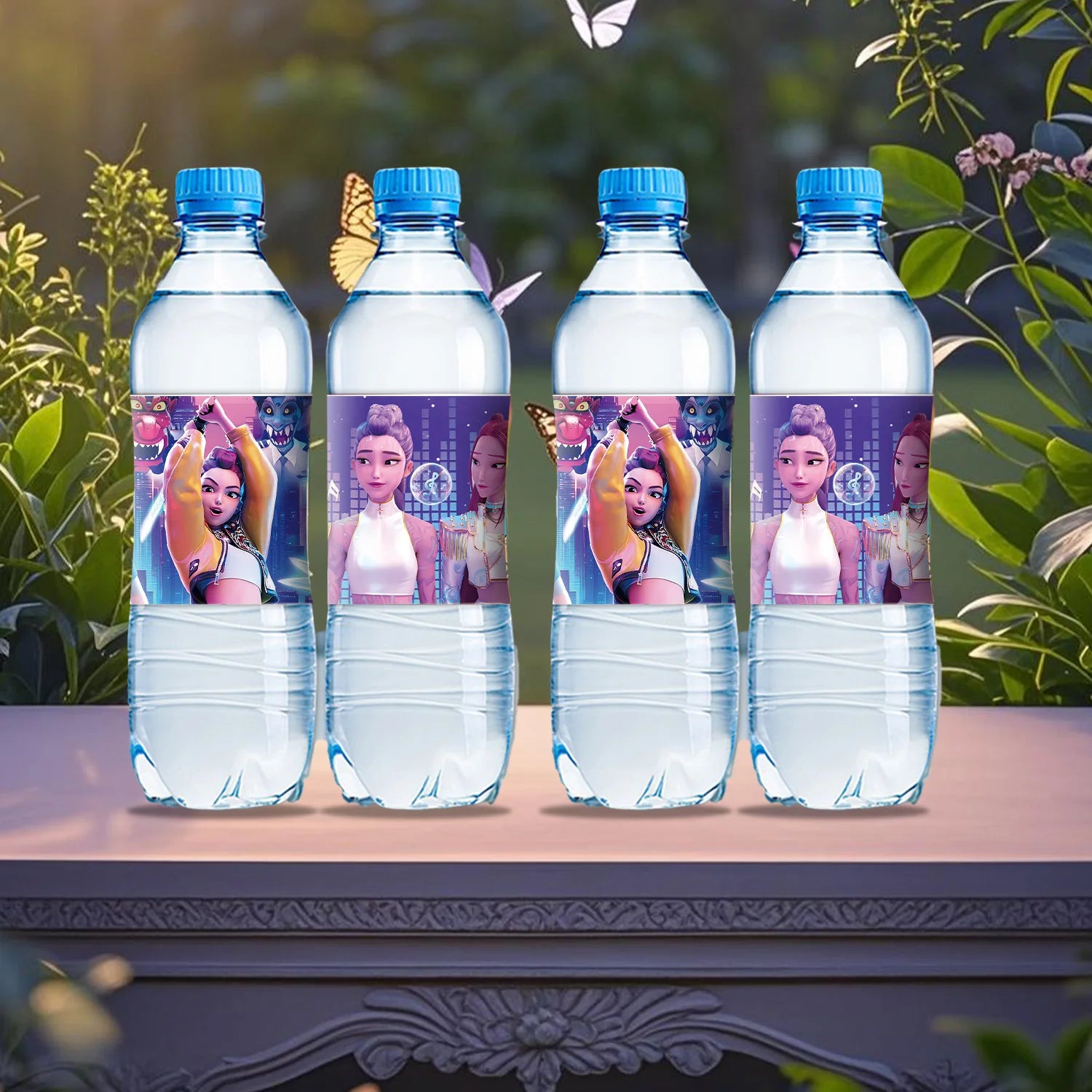 K-POP Demon Hunters Bottle Labels – 20pcs Party Sticker Set