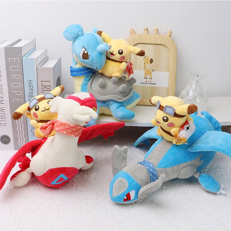 Pikachu Riding Lapras Plush – 30cm Pokémon Stuffed Toy