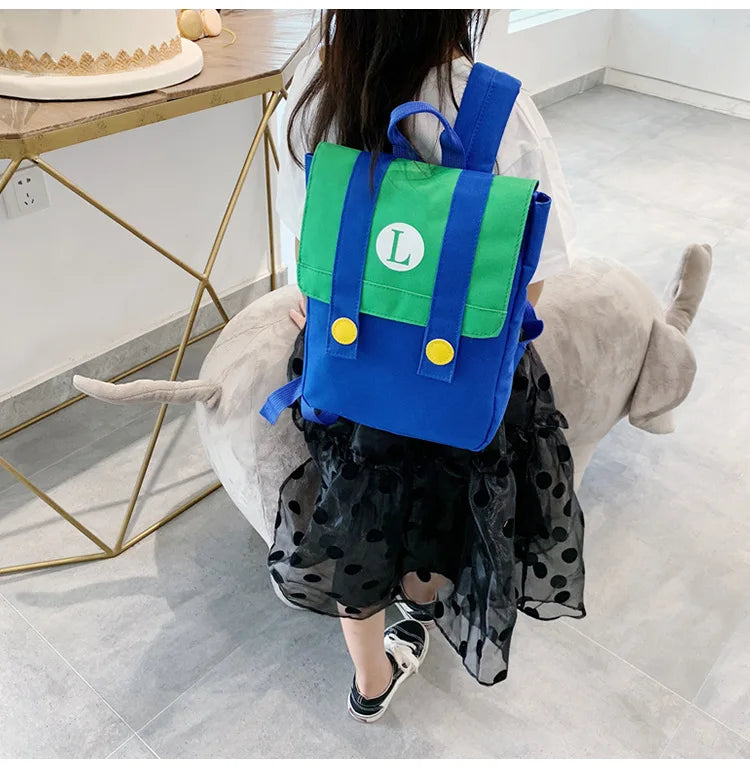 Super Mario & Luigi Kids Backpack – Cartoon Duo Design