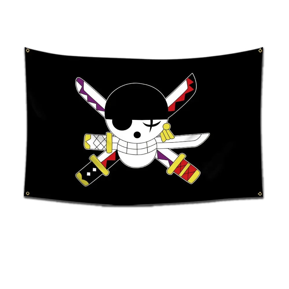 One Piece Pirate Flag Tapestry – 60x90cm Anime Wall Banner (Multiple Variants)