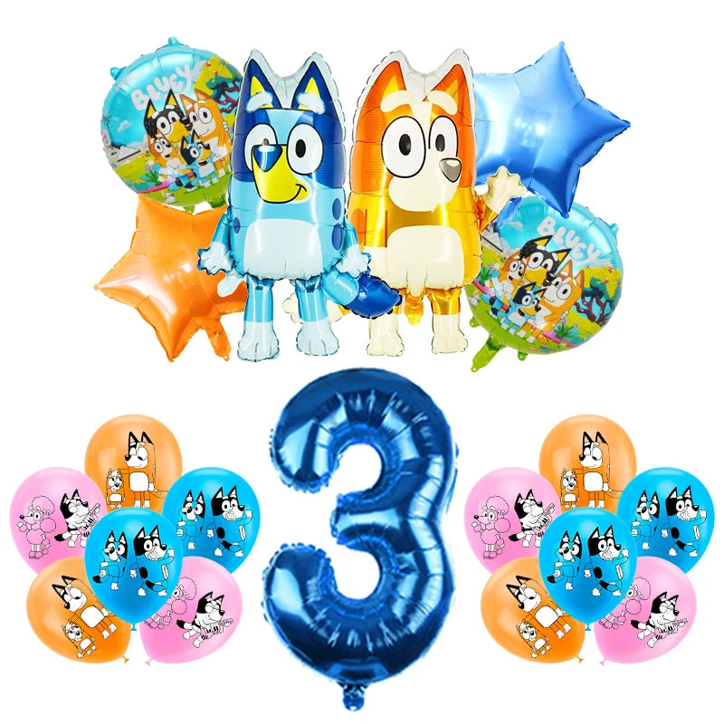 Bluey Birthday Balloon Set (1–9 Years)
