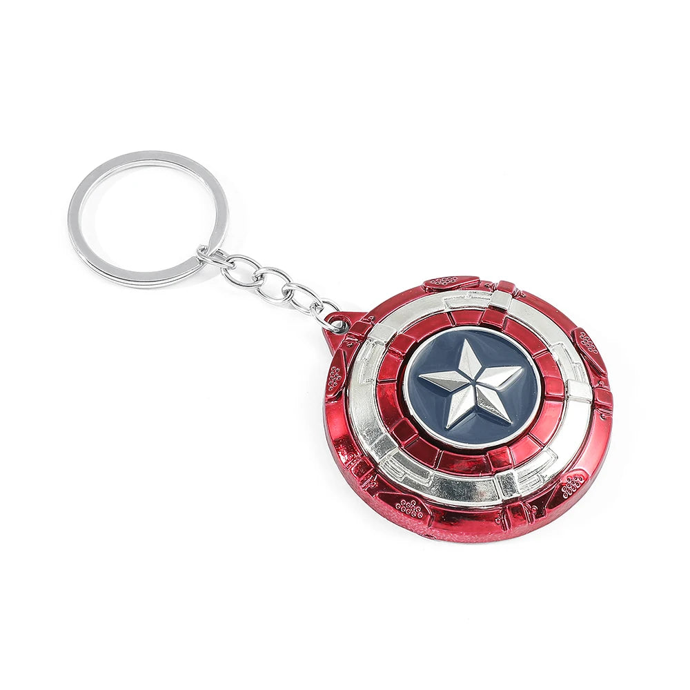 Captain America Shield Metal Keychain – Premium Zinc Alloy (52mm)