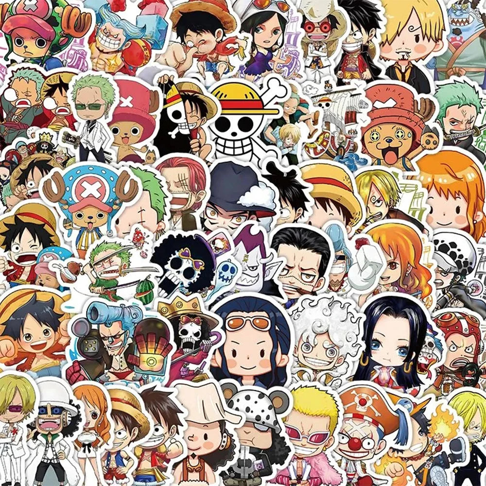 One Piece Sticker Pack – 55pcs Waterproof Vinyl Decals