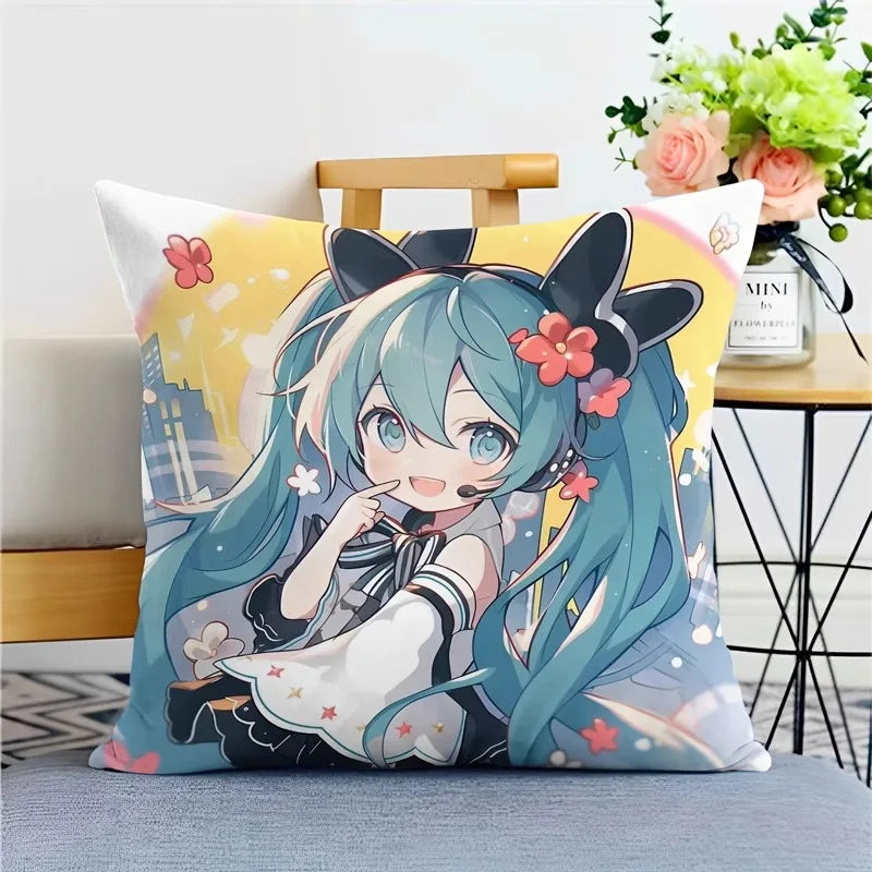 Hatsune Miku Anime Throw Pillow Covers