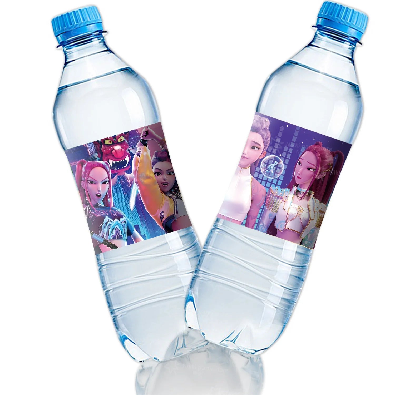 K-POP Demon Hunters Bottle Labels – 20pcs Party Sticker Set