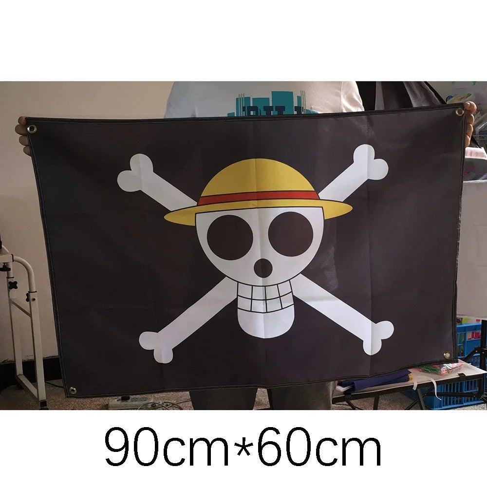 One Piece Pirate Flag Tapestry – 60x90cm Anime Wall Banner (Multiple Variants)