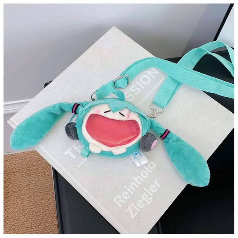 Hatsune Miku Plush Crossbody Bag – Cute Anime Shoulder Purse