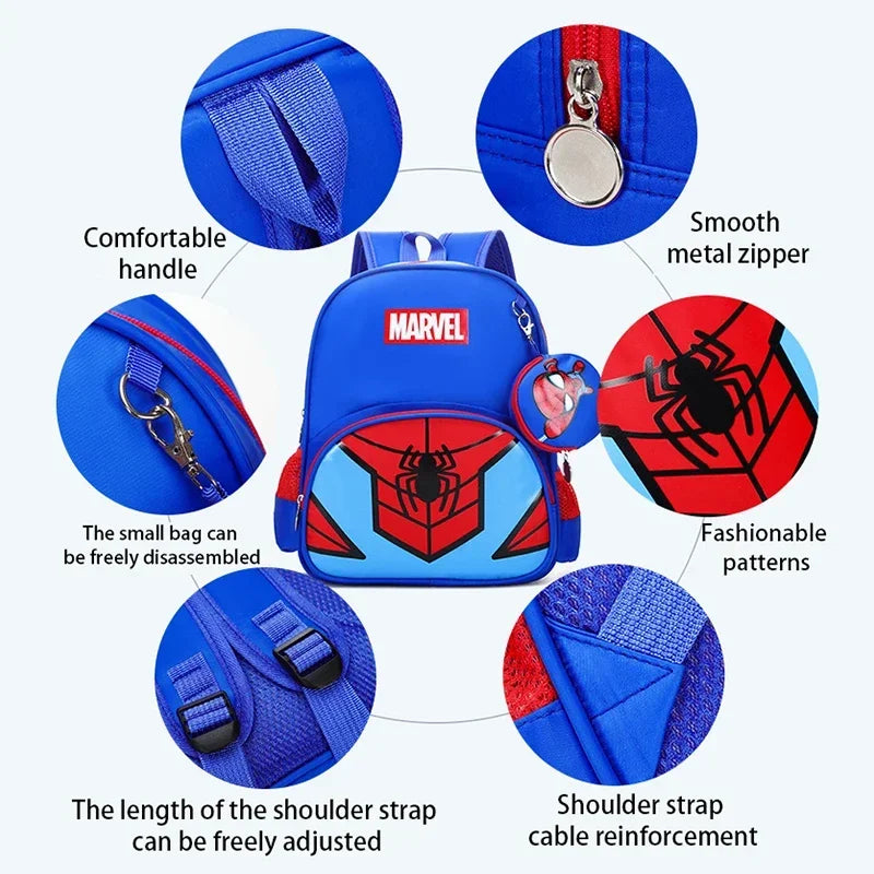 Marvel Kids Backpack Collection – Spiderman, Iron Man & Captain America