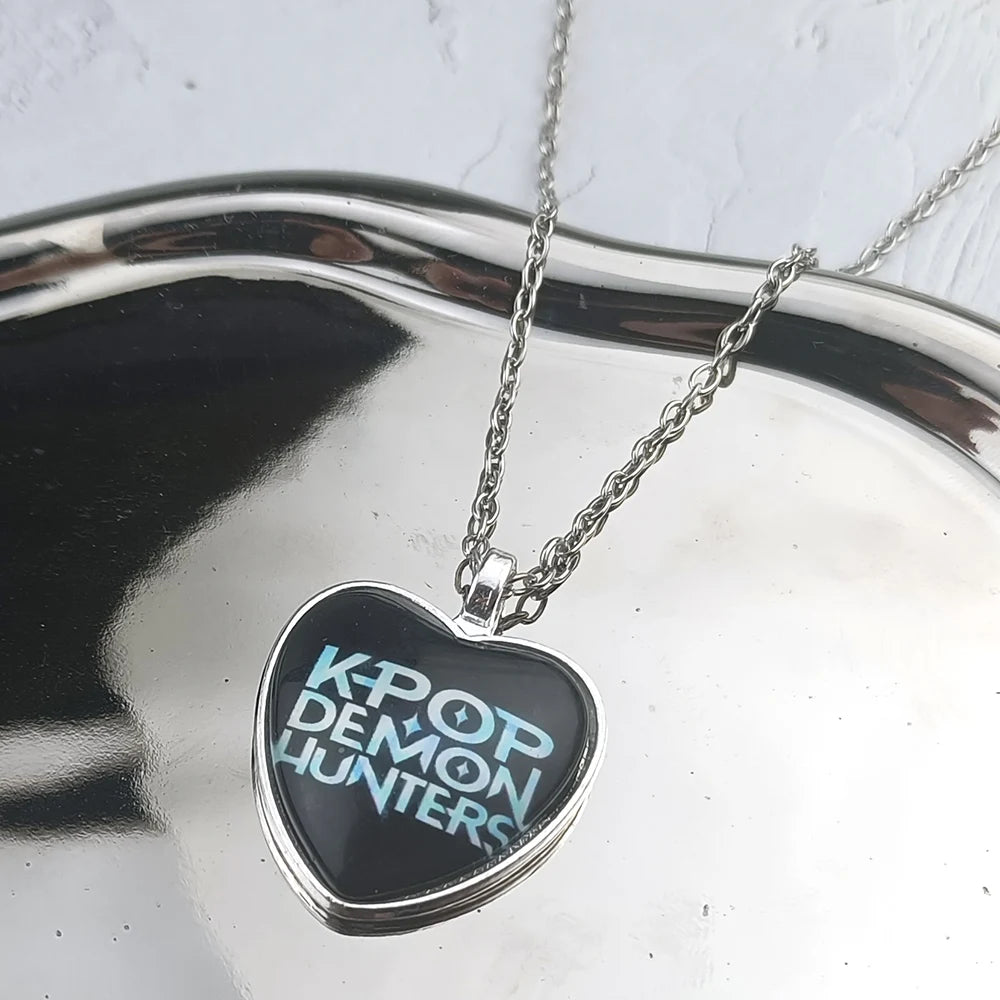 K-Pop Demon Hunters Heart Necklace – 3 Design Variants