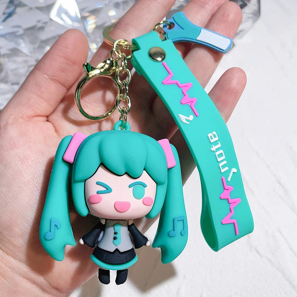 Hatsune Miku Keychain with Charm Strap