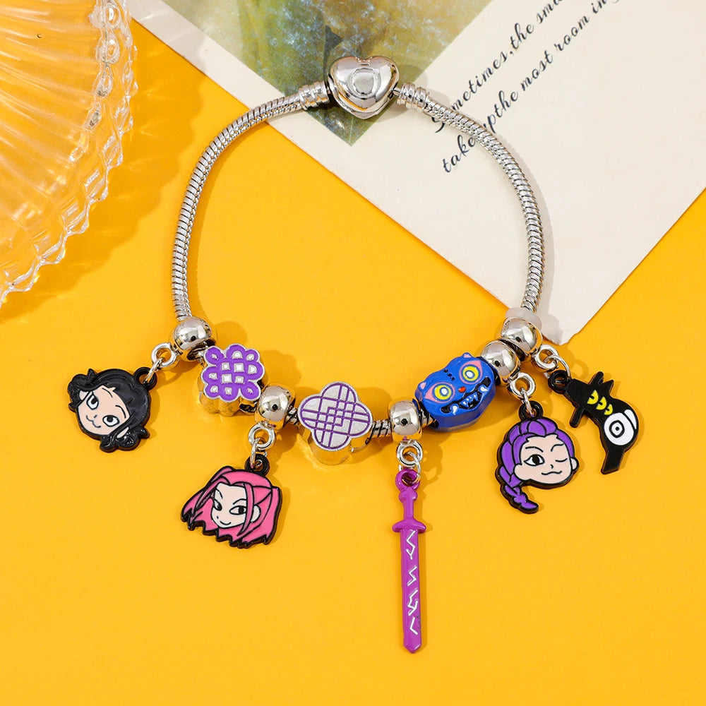K-Pop Demon Hunters Charm Bracelet – 19.5cm Wristband