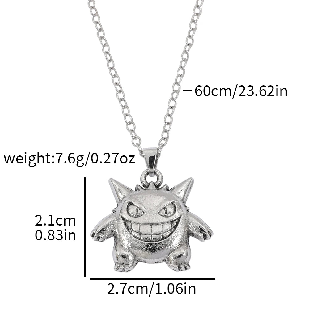 Pokemon Character Pendant Necklace – Charmander, Bulbasaur or Gengar – 60cm Chain