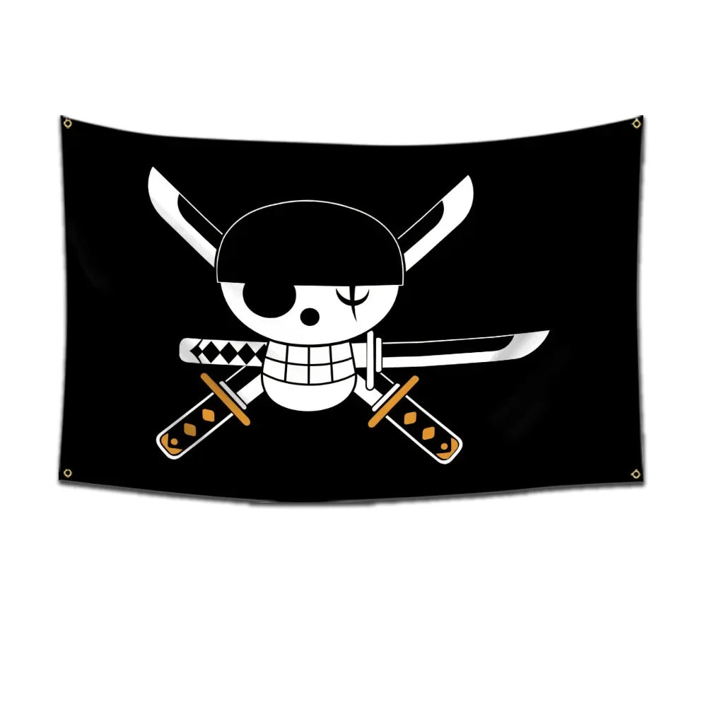 One Piece Pirate Flag Tapestry – 60x90cm Anime Wall Banner (Multiple Variants)