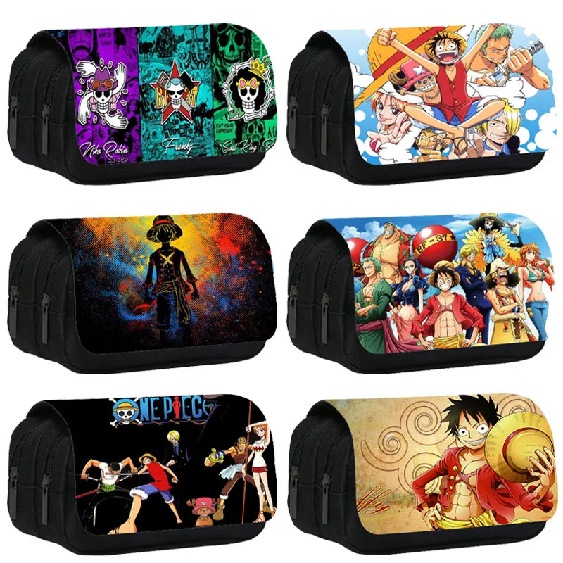 One Piece Zipper Pencil Case – Anime Stationery Bag