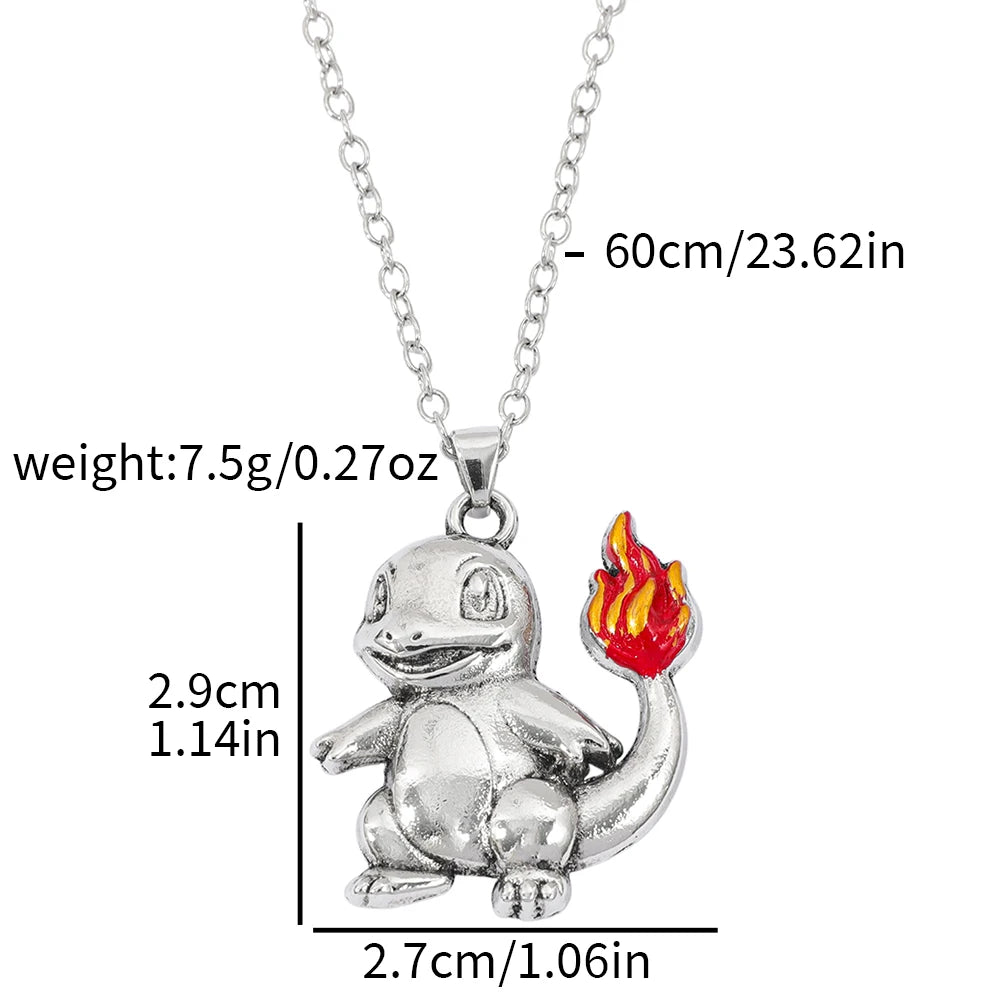 Pokemon Character Pendant Necklace – Charmander, Bulbasaur or Gengar – 60cm Chain