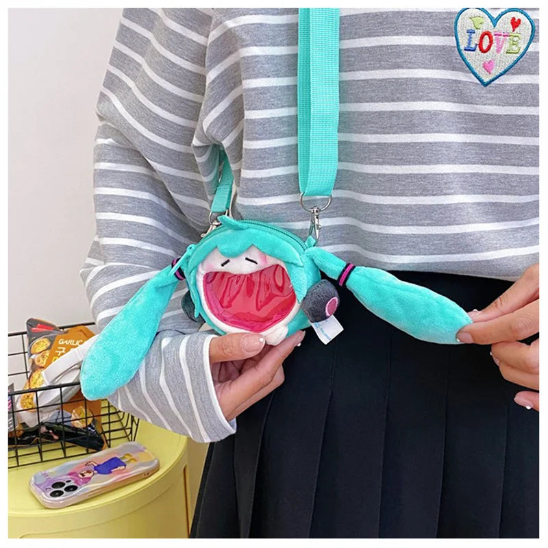 Hatsune Miku Plush Crossbody Bag – Cute Anime Shoulder Purse