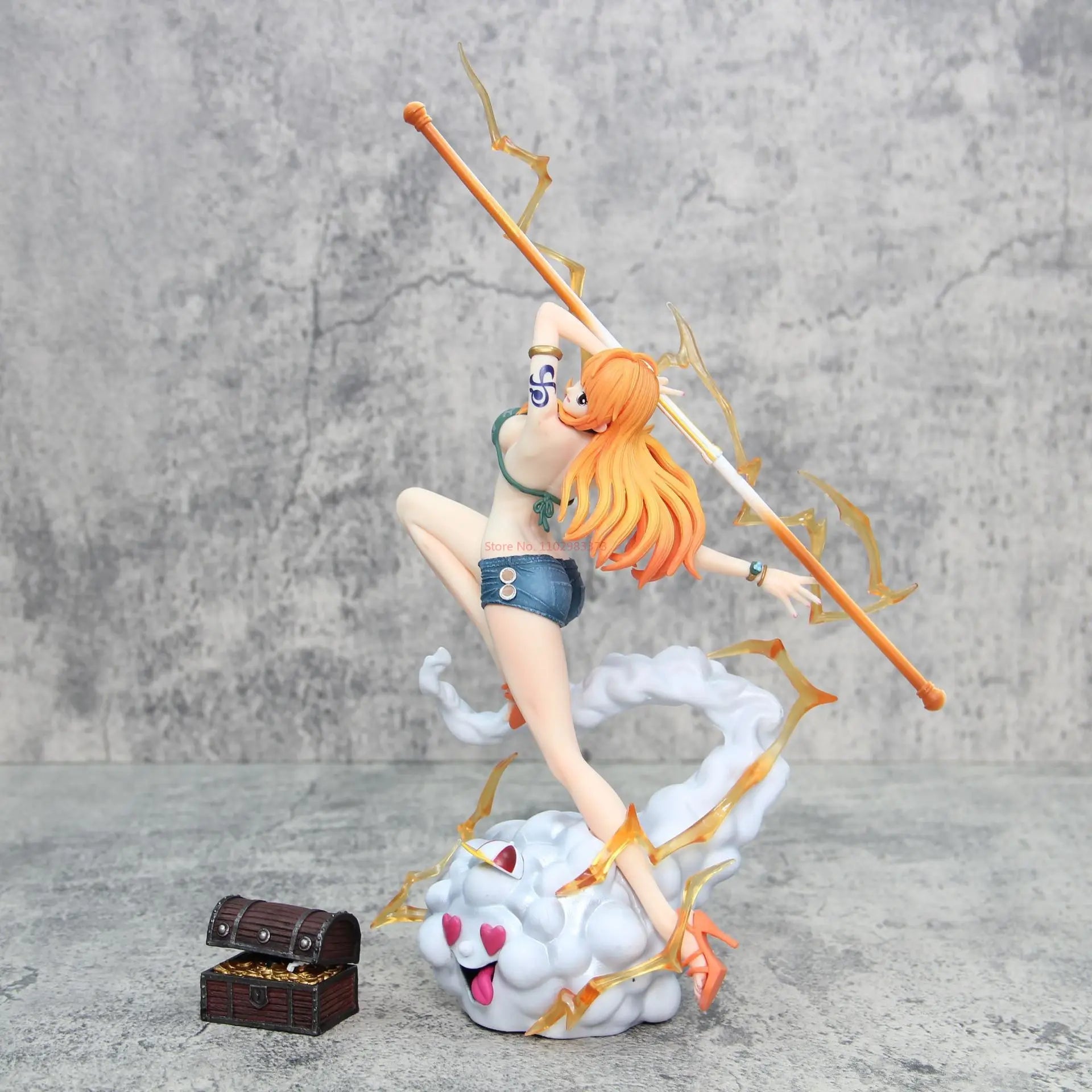 One Piece – Nami Action Figure with Zeus & Treasure Chest (32cm)