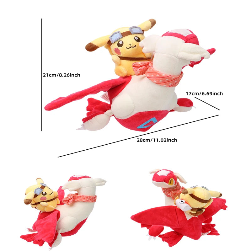 Pikachu Riding Lapras Plush – 30cm Pokémon Stuffed Toy