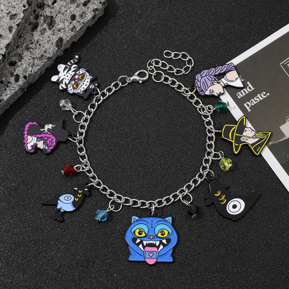 K-Pop Demon Hunters Charm Bracelet – Adjustable Chain with Character Charms