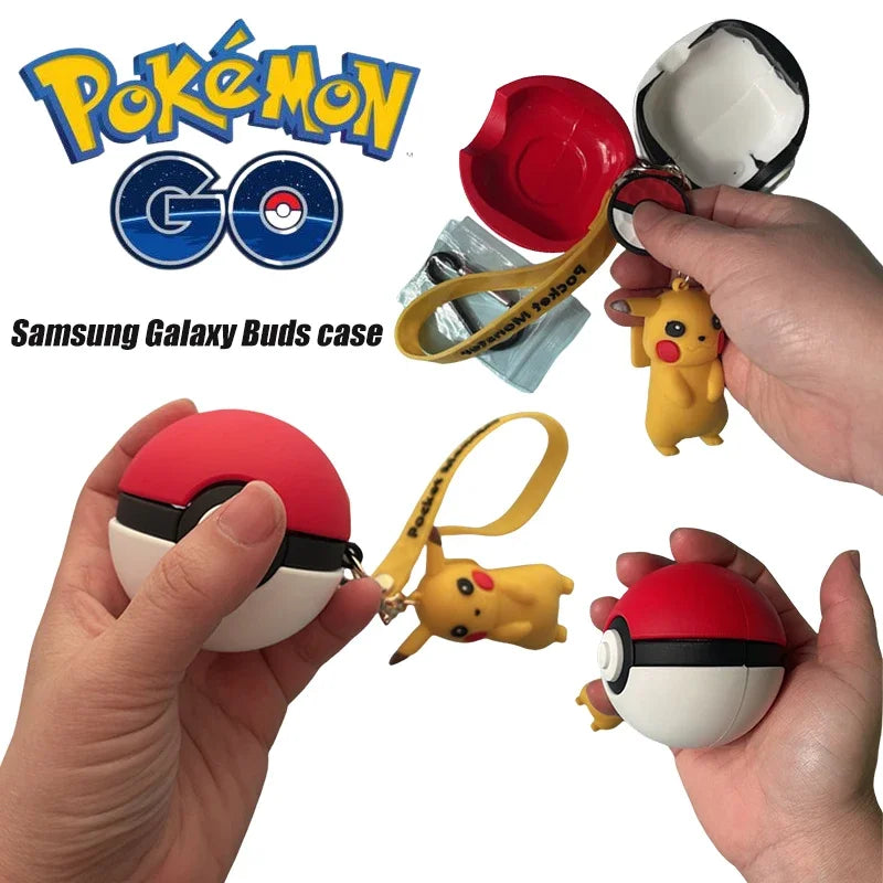 Pokémon Pokéball Galaxy Buds Case with Pikachu Keychain