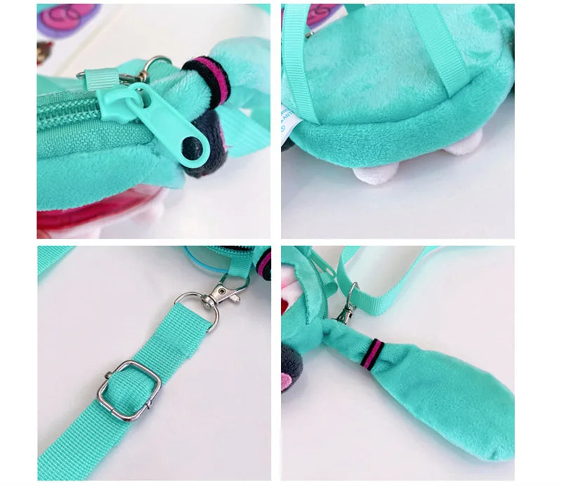 Hatsune Miku Plush Crossbody Bag – Cute Anime Shoulder Purse