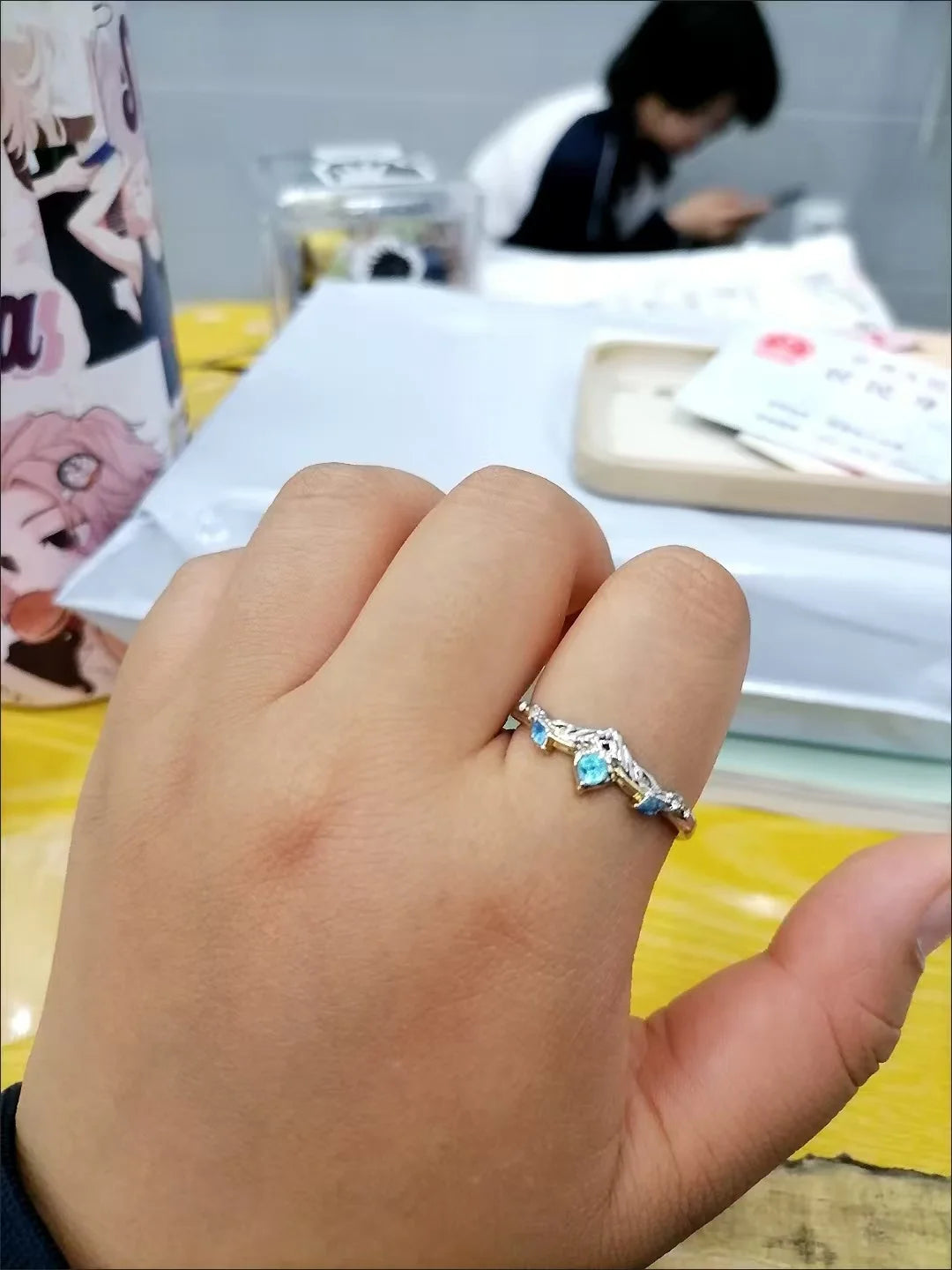 Game Wanderer Kunikuzushi Vagrant Hat Guy Balladeer Cosplay Ring Unisex Adjustable Opening Pendant Rings Jewelry