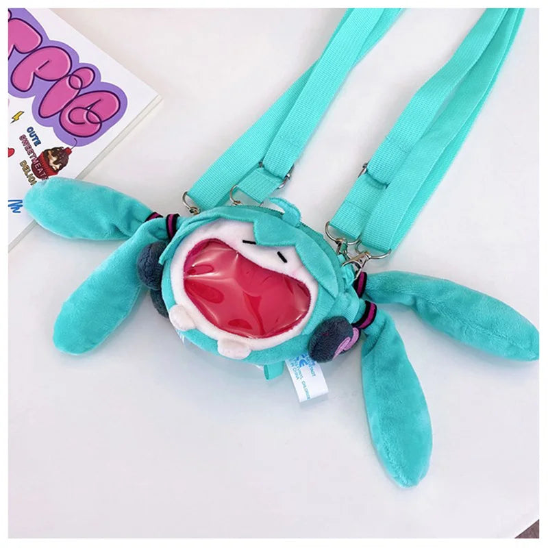 Hatsune Miku Plush Crossbody Bag – Cute Anime Shoulder Purse