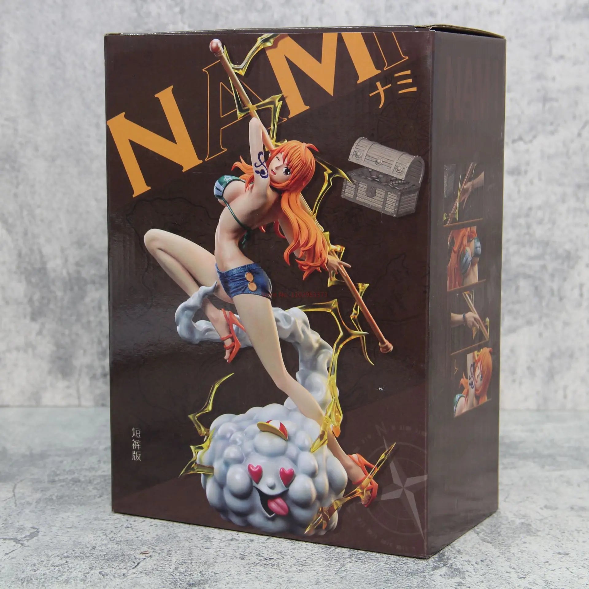 One Piece – Nami Action Figure with Zeus & Treasure Chest (32cm)