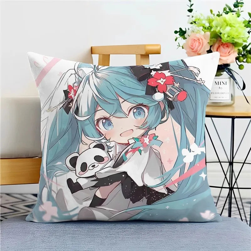 Hatsune Miku Anime Throw Pillow Covers