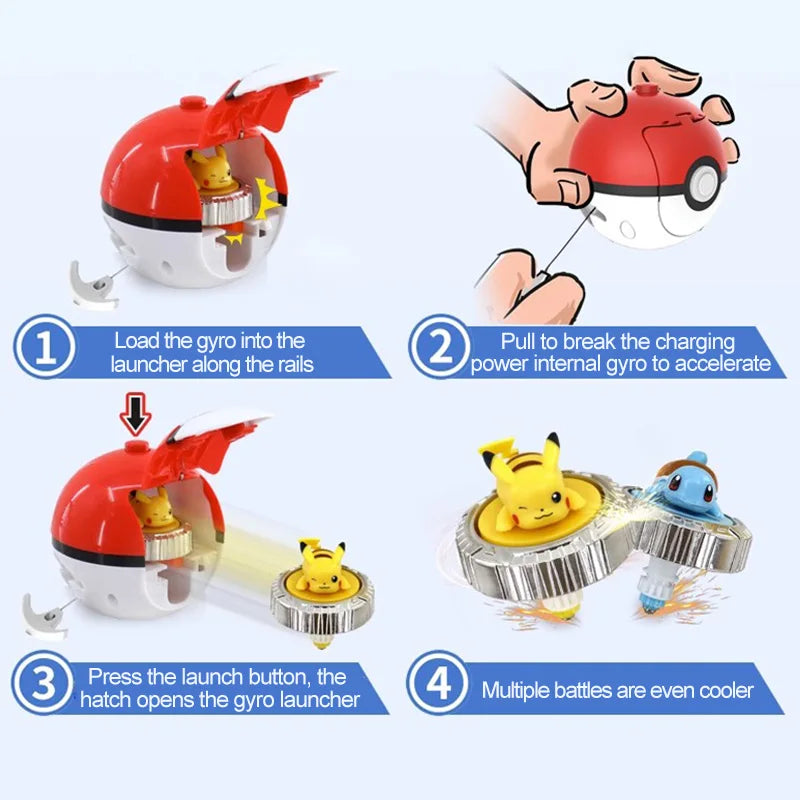 Pokémon Pokéball Gyro Battle Spinning Top Toy Set