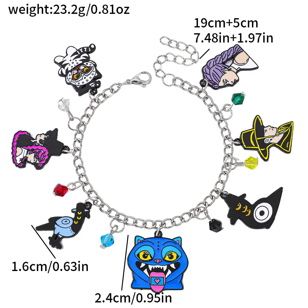 K-Pop Demon Hunters Charm Bracelet – Adjustable Chain with Character Charms