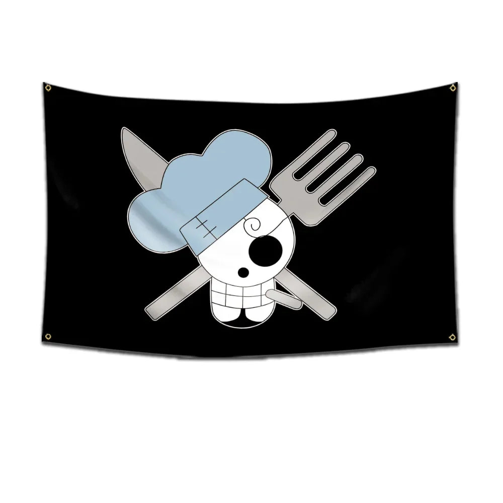 One Piece Pirate Flag Tapestry – 60x90cm Anime Wall Banner (Multiple Variants)