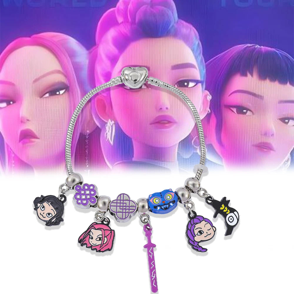 K-Pop Demon Hunters Charm Bracelet – 19.5cm Wristband
