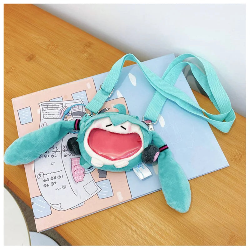 Hatsune Miku Plush Crossbody Bag – Cute Anime Shoulder Purse
