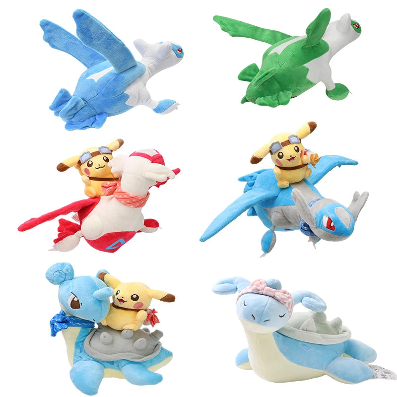 Pikachu Riding Lapras Plush – 30cm Pokémon Stuffed Toy