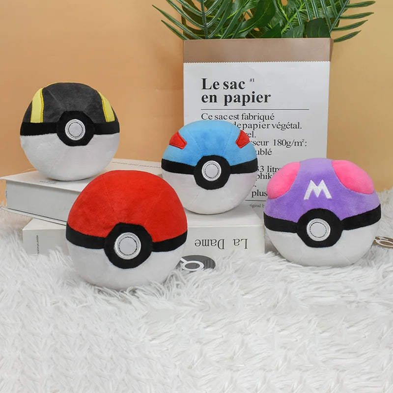 Pokéball Plush Toy – Soft 12 cm Pokémon Ball (Multiple Styles)