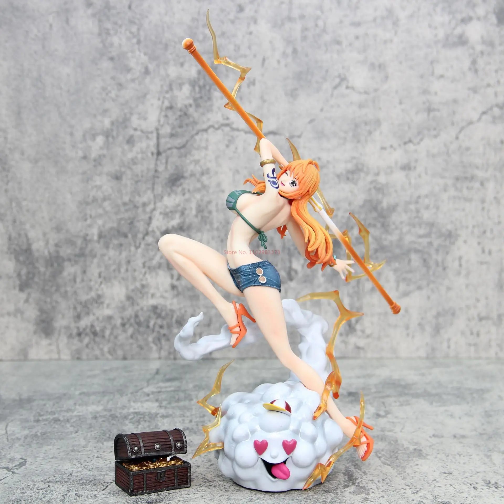 One Piece – Nami Action Figure with Zeus & Treasure Chest (32cm)