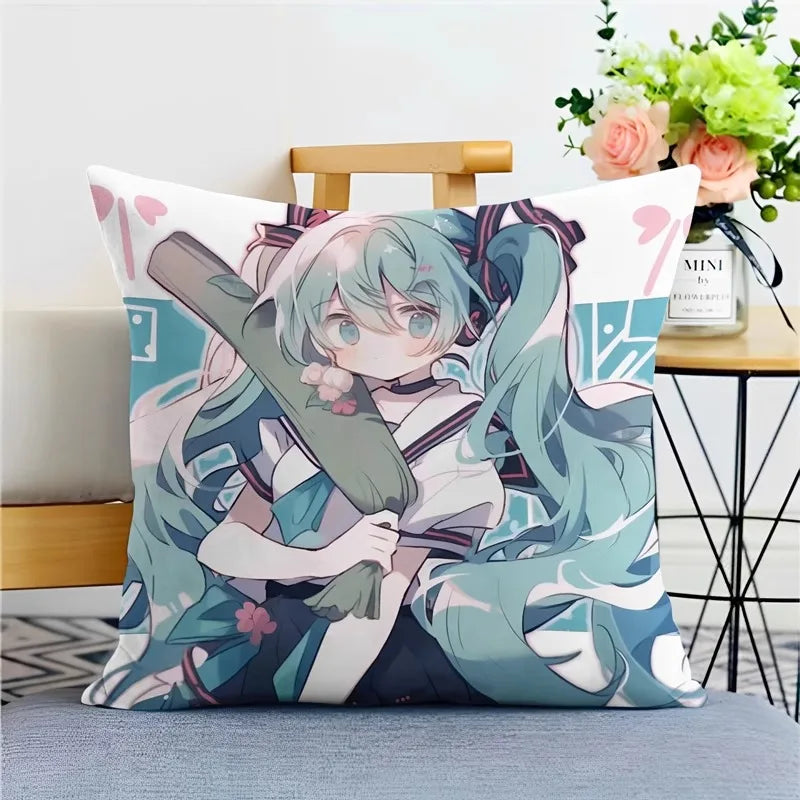 Hatsune Miku Anime Throw Pillow Covers