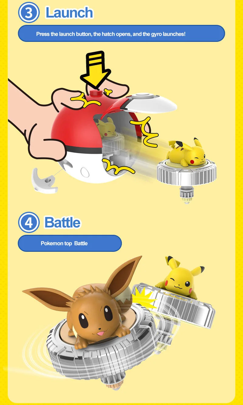 Pokémon Pokéball Gyro Battle Spinning Top Toy Set