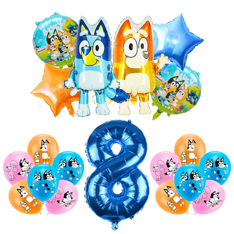 Bluey Birthday Balloon Set (1–9 Years)