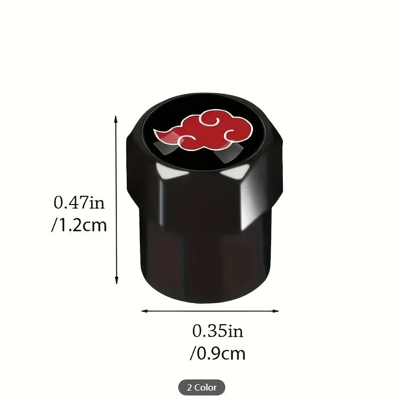 Akatsuki Tire Valve Stem Caps – Naruto Car Accessory