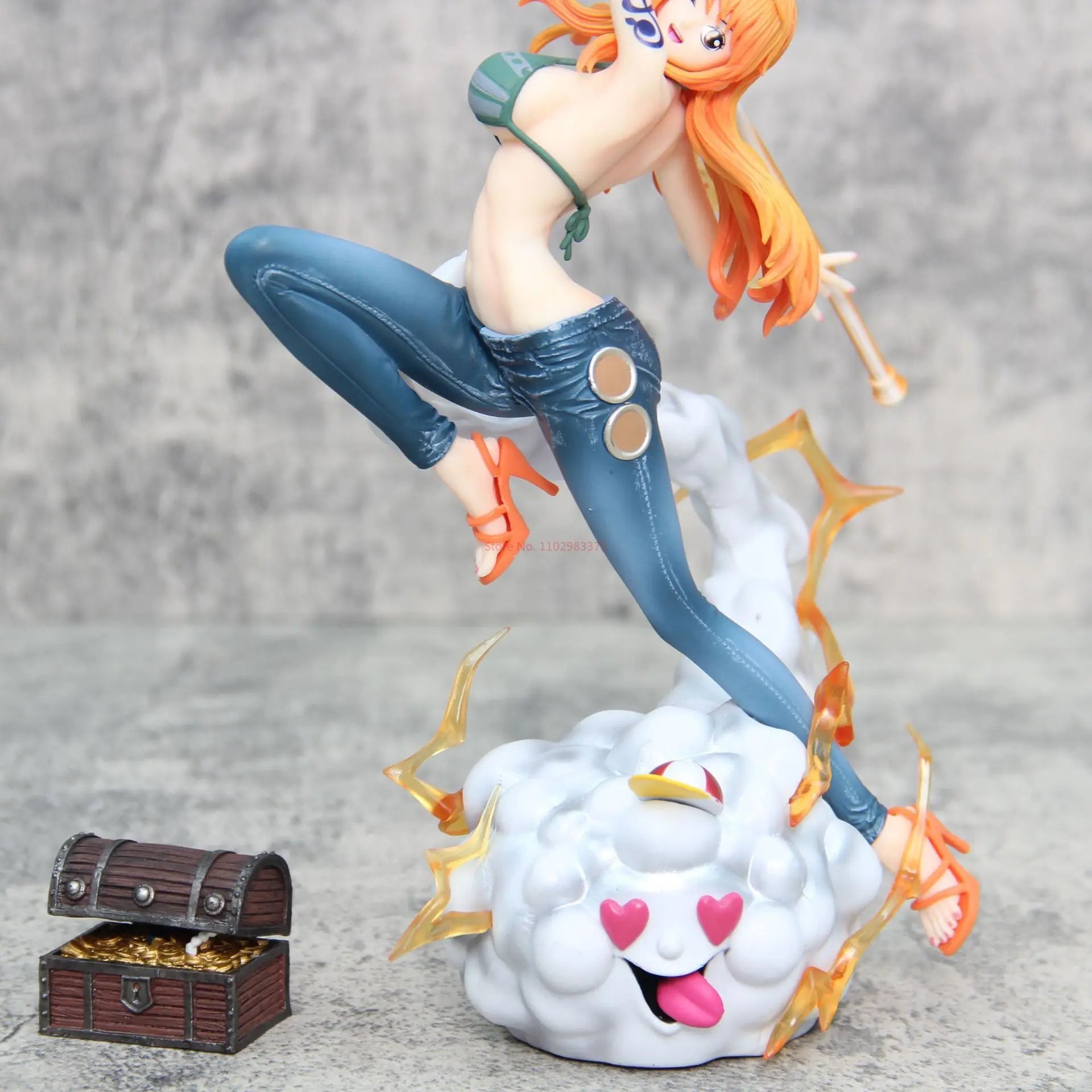 One Piece – Nami Action Figure with Zeus & Treasure Chest (32cm)
