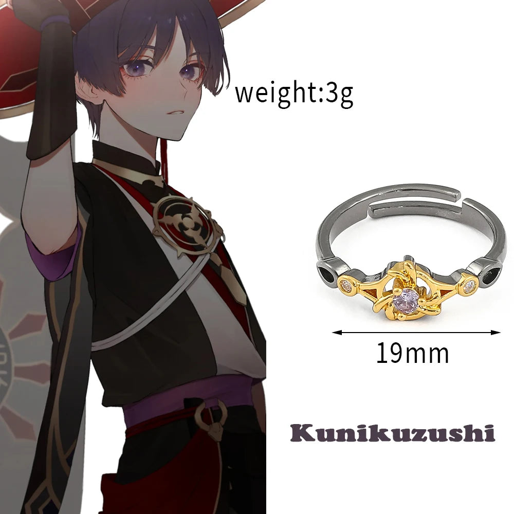 Genshin Impact Character Rings – Anime Jewelry Collection