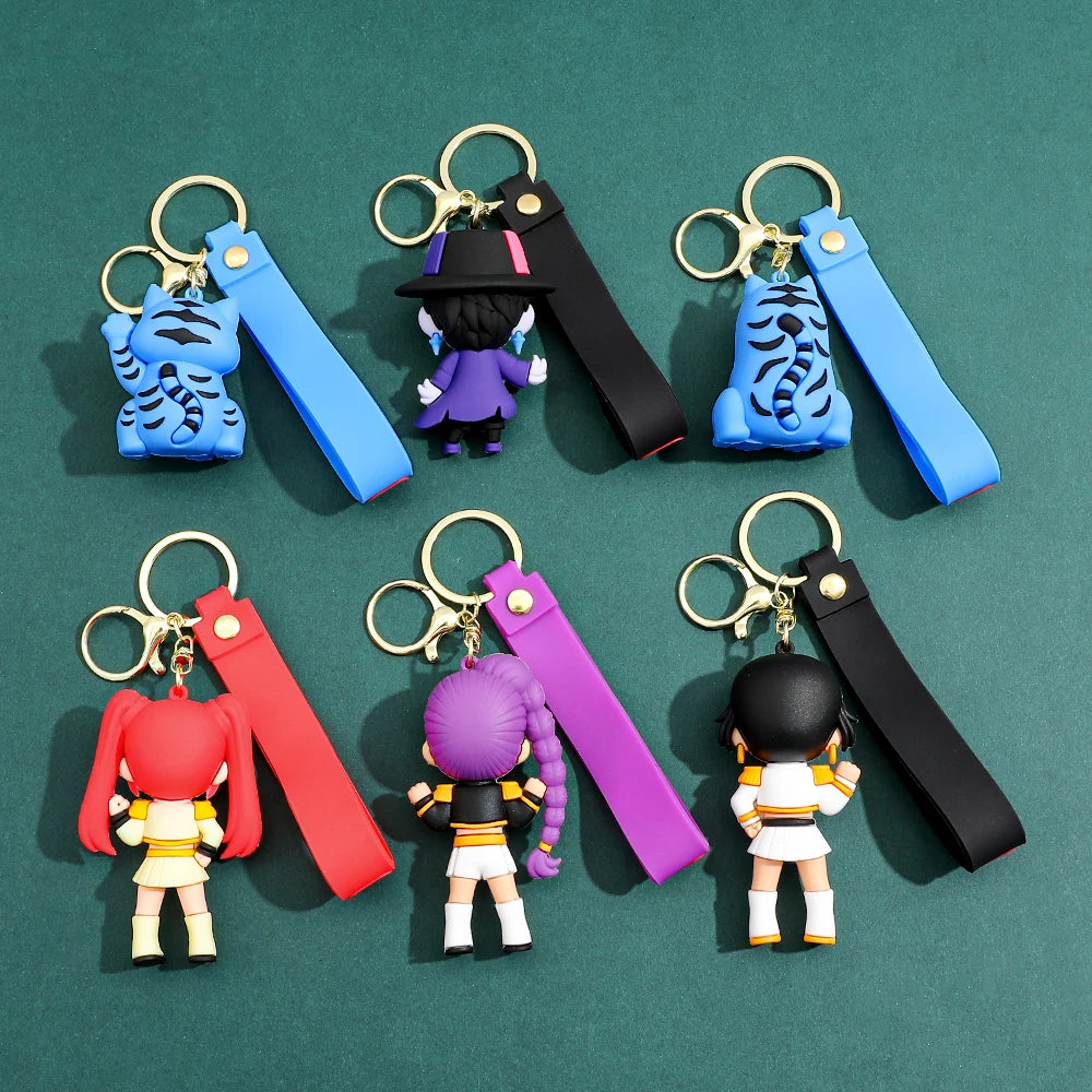 K-Pop Style Character Keychain with Strap – 4 Variants