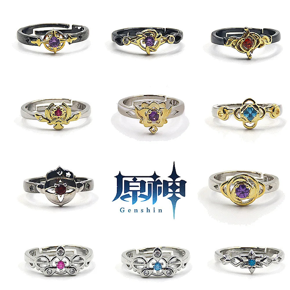 Genshin Impact Character Rings – Anime Jewelry Collection