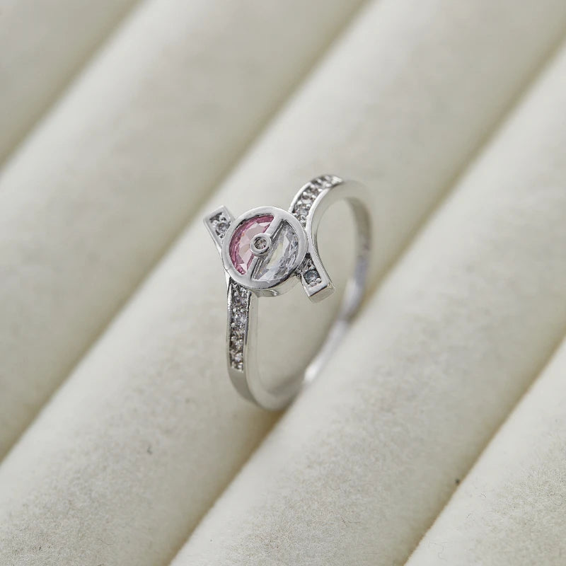 Poke Ball Inspired Ring – Multiple Sizes