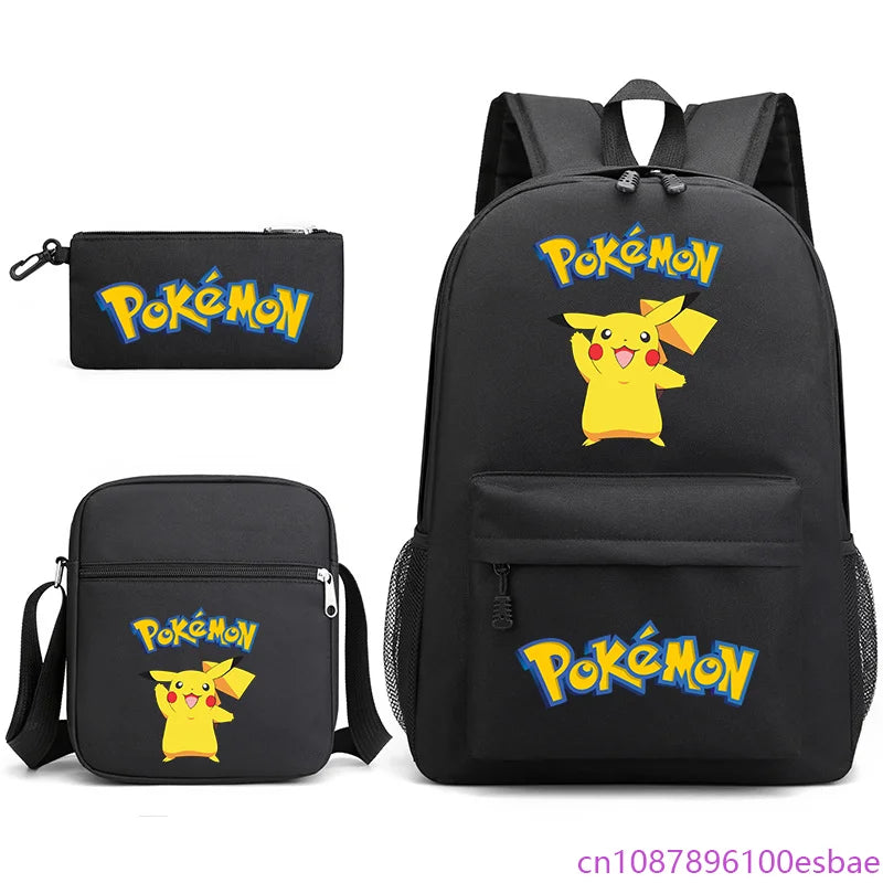 Pokémon 3-Piece Backpack Set – School, Travel & Everyday Bag Collection