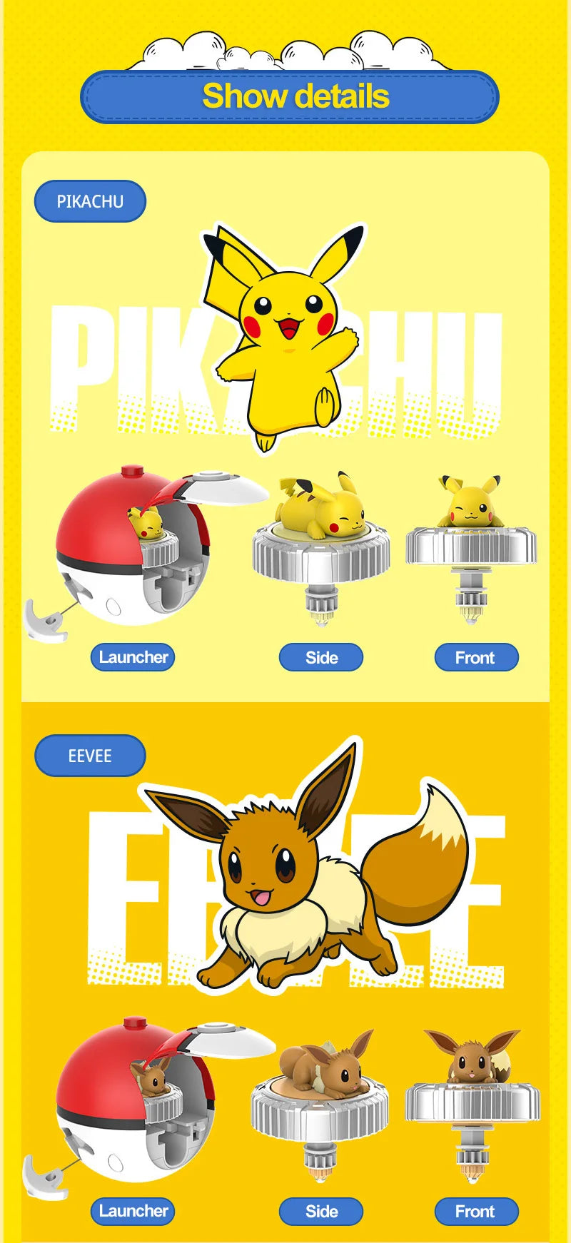 Pokémon Pokéball Gyro Battle Spinning Top Toy Set