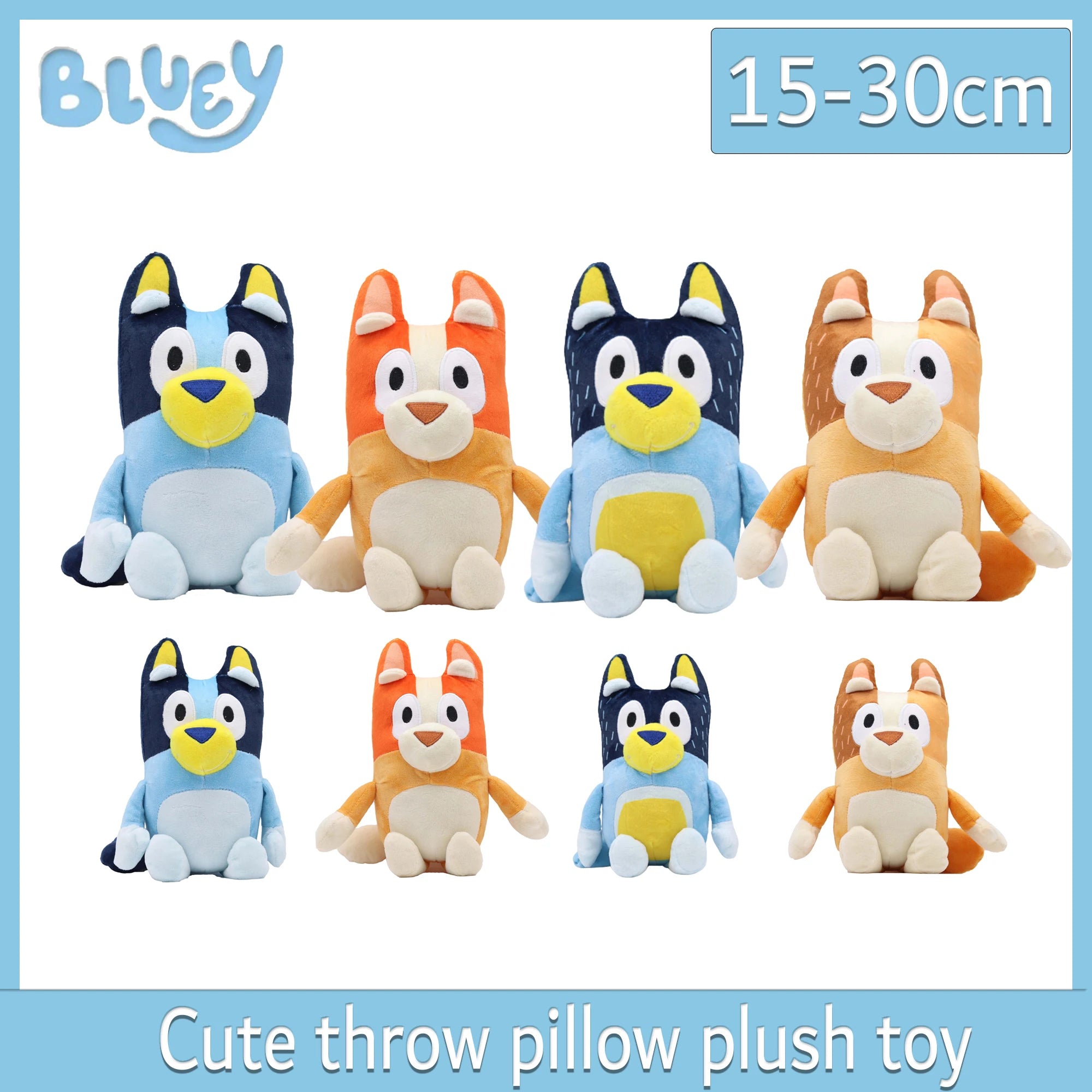Bluey Family Plush Toys – 15cm & 30cm