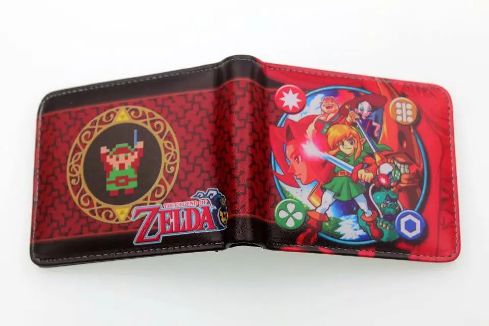 The Legend of Zelda PU Wallet Men Purse Zelda Game Style Wallet Card Coin Storage Game Peripherals Students Fashion Friends Gift